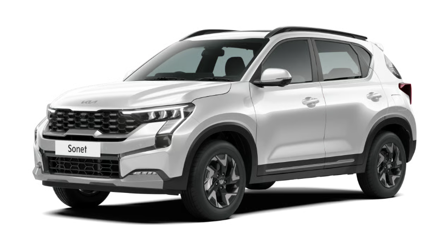 Kia Sonet in Glacier White Pearl